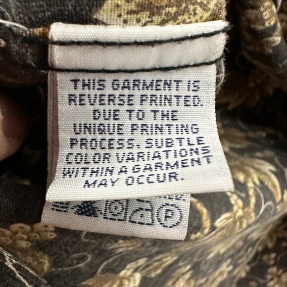 Reyn Spooner Vintage Men's Hawaiian Shirt Reverse Print Short Sleeve Button Up - Picture 6 of 12